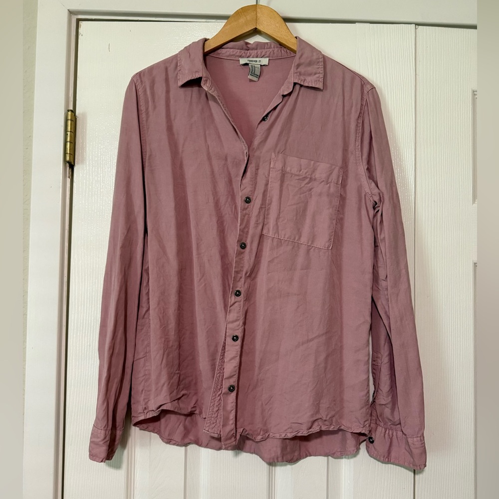 Forever 21 Dusty Pink Button-Up Shirt